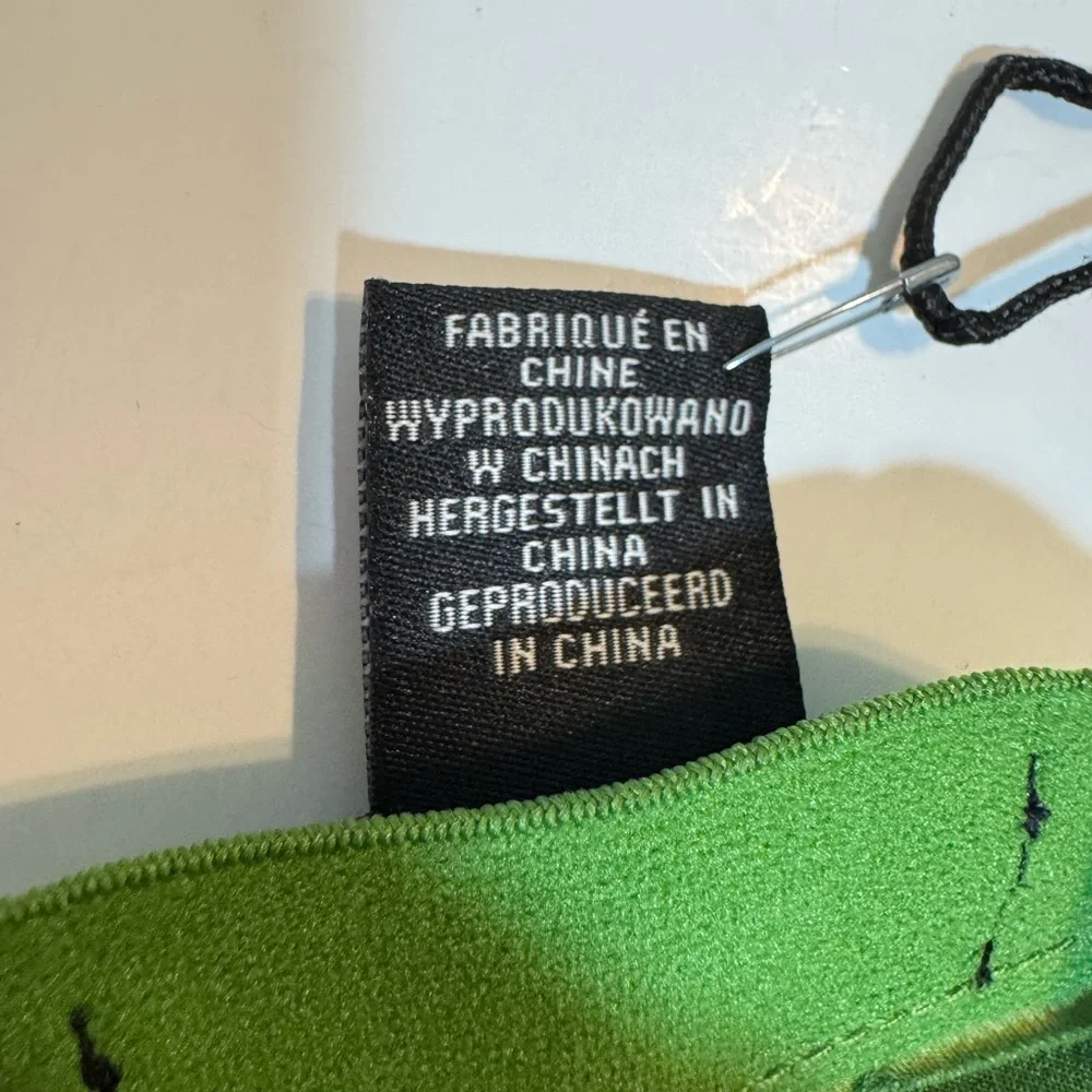 Fun Green Skirt with Fringe and side slit. NWT  size S - Picture 12 of 14